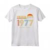 Born In 1977 Regalo Vintage - 43 Anni Compleanno Uomo Donna Maglietta - Ideale per Festeggiare il 43º Compleanno