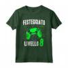 Festeggiato Livello 8 - Maglietta Videogiochi Bambino 8 Anni Compleanno - Idea Regalo Gamer