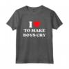 I Heart To Make Boys Cry - Divertente Maglietta Cuore Rosso per Ragazze - Regalo Compleanno Fidanzati Giovani