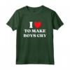 I Heart To Make Boys Cry - Divertente Maglietta Cuore Rosso per Ragazze - Regalo Compleanno Fidanzati Giovani