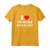 I Heart To Make Boys Cry - Divertente Maglietta Cuore Rosso per Ragazze - Regalo Compleanno Fidanzati Giovani