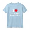 I Heart To Make Boys Cry - Divertente Maglietta Cuore Rosso per Ragazze - Regalo Compleanno Fidanzati Giovani