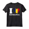 I Love Romania - Cuore Bandiera Romania Maglietta by HapTiger - Ideale per gli Amanti della Romania