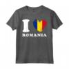 I Love Romania - Cuore Bandiera Romania Maglietta by HapTiger - Ideale per gli Amanti della Romania