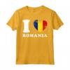 I Love Romania - Cuore Bandiera Romania Maglietta by HapTiger - Ideale per gli Amanti della Romania
