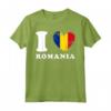 I Love Romania - Cuore Bandiera Romania Maglietta by HapTiger - Ideale per gli Amanti della Romania