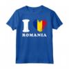 I Love Romania - Cuore Bandiera Romania Maglietta by HapTiger - Ideale per gli Amanti della Romania