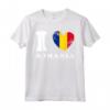 I Love Romania - Cuore Bandiera Romania Maglietta by HapTiger - Ideale per gli Amanti della Romania