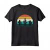 Regalo Amante Retrò - Cactus Sunset Saguaro / Opuntia Maglietta per Amanti delle Piante del Deserto - Ideale per Compleanno o Natale