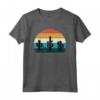 Regalo Amante Retrò - Cactus Sunset Saguaro / Opuntia Maglietta per Amanti delle Piante del Deserto - Ideale per Compleanno o Natale