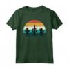 Regalo Amante Retrò - Cactus Sunset Saguaro / Opuntia Maglietta per Amanti delle Piante del Deserto - Ideale per Compleanno o Natale