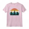Regalo Amante Retrò - Cactus Sunset Saguaro / Opuntia Maglietta per Amanti delle Piante del Deserto - Ideale per Compleanno o Natale