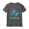 I Love London England Skyline Graphic Design Maglietta - London Souvenir Apparel for Men, Women, and Kids - Unique London Gifts and Apparel