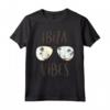 Ibiza Tropical Island Vibes Palm Tree Sunset Sunglasses Maglietta - Beach Vacation Tee for Caribbean or Mediterranean Lovers