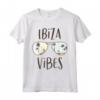 Ibiza Tropical Island Vibes Palm Tree Sunset Sunglasses Maglietta - Beach Vacation Tee for Caribbean or Mediterranean Lovers