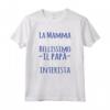 La Mamma mi ha Fatto Bellissimo, Papà mi ha fatto Interista - Maglietta Divertente per Tifosi dell'Inter - Ideale per la Partita o come Regalo