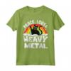 Peace Love & Heavy Metal Cat Kids Punk Band Metallo Arcobaleno Maglietta - Design Gatto Unico per Bambini Heavy Metal e Membri di Band Punk Rock
