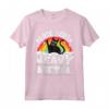 Peace Love & Heavy Metal Cat Kids Punk Band Metallo Arcobaleno Maglietta - Design Gatto Unico per Bambini Heavy Metal e Membri di Band Punk Rock