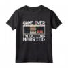 Game Over Gamer - Ultimo Livello Superiore dell'Addio al Celibato - Maglietta Matrimonio Gamer con Controller