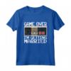 Game Over Gamer - Ultimo Livello Superiore dell'Addio al Celibato - Maglietta Matrimonio Gamer con Controller