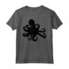 Silhouette Octopus T Shirt - Maglietta Cephalopoda Polpo Nero - Il Regalo Perfetto per gli Amanti del Mare