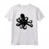Silhouette Octopus T Shirt - Maglietta Cephalopoda Polpo Nero - Il Regalo Perfetto per gli Amanti del Mare