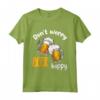 Don't worry beer happy - Maglietta Divertente per Amanti della Birra - Ideale per Addii al Celibato o Feste