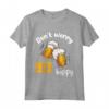 Don't worry beer happy - Maglietta Divertente per Amanti della Birra - Ideale per Addii al Celibato o Feste