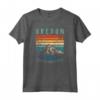 Oregon Retro Mountains Vintage Portland Home State Mountain Maglietta - Nostalgic Mount Hood Sunset Design - Perfect Holiday Souvenir & Gift for Outdoor Enthusiasts