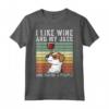 I Like Wine Jack Russell Terrier Retro Vintage Cane Maglietta - Regalo unico per amanti dei cani Jack Russell Terrier