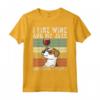 I Like Wine Jack Russell Terrier Retro Vintage Cane Maglietta - Regalo unico per amanti dei cani Jack Russell Terrier