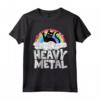Metal Rainbow Cat Satanic - T-shirt Heavy Metal Arcobaleno per Bambini e Adulti Amanti della Musica Rock Punk - Stile Gotico e Pastello