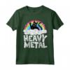 Metal Rainbow Cat Satanic - T-shirt Heavy Metal Arcobaleno per Bambini e Adulti Amanti della Musica Rock Punk - Stile Gotico e Pastello