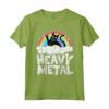 Metal Rainbow Cat Satanic - T-shirt Heavy Metal Arcobaleno per Bambini e Adulti Amanti della Musica Rock Punk - Stile Gotico e Pastello