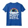 Metal Rainbow Cat Satanic - T-shirt Heavy Metal Arcobaleno per Bambini e Adulti Amanti della Musica Rock Punk - Stile Gotico e Pastello