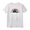Metal Rainbow Cat Satanic - T-shirt Heavy Metal Arcobaleno per Bambini e Adulti Amanti della Musica Rock Punk - Stile Gotico e Pastello
