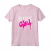Bambino Skateboard Girl Sprayer Graffiti Skateboarding Skating Girl Maglietta - Retro 80's Style Funny Skateboarding Quote T-Shirt for Girls