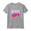Bambino Skateboard Girl Sprayer Graffiti Skateboarding Skating Girl Maglietta - Retro 80's Style Funny Skateboarding Quote T-Shirt for Girls