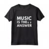 Music is the Answer - Music ist mein Leben Fan Musicali Maglietta - Per Appassionati della Musica e Amanti delle Note
