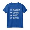 Motocross Motociclista Enduro Regalo Divertente Moto Maglietta - Mangia Dormi Moto Ripeti - Ideale per Compleanno o Natale