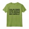 Con Un Corpo Come Questo Chi Ha Bisogno Dei Capelli - Scherzo Maglietta per Uomini Calvi - Idea Regalo Divertente per Papà o Nonno Calvo