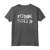 Roccia Solida Maglietta - Design in Granito 'Rock Solid' per Amanti della Musica Rock and Roll - Ideale per Atleti e Palestra