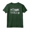Roccia Solida Maglietta - Design in Granito 'Rock Solid' per Amanti della Musica Rock and Roll - Ideale per Atleti e Palestra