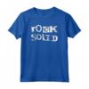 Roccia Solida Maglietta - Design in Granito 'Rock Solid' per Amanti della Musica Rock and Roll - Ideale per Atleti e Palestra