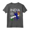 India Cricket con Bandiera Indiana Pennellata Maglietta - Mostra il Tuo Orgoglio per la Squadra Nazionale