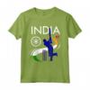 India Cricket con Bandiera Indiana Pennellata Maglietta - Mostra il Tuo Orgoglio per la Squadra Nazionale