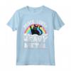 Peace Love & Heavy Metal - Maglietta Cat Kids Punk Band Metallo Arcobaleno - Abbigliamento Punk Rock per Bambini e Adolescenti