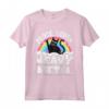 Peace Love & Heavy Metal - Maglietta Cat Kids Punk Band Metallo Arcobaleno - Abbigliamento Punk Rock per Bambini e Adolescenti