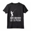 Fishing Pescatori Amo Quando si lei Piega Pesca Maglietta - Regalo Divertente per Pescatori Appassionati - Idea Regalo per Fratelli, Figli e Nonni