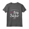 HapTiger Promoted to Big Sister 2023 - Maglietta per sorelle maggiori in attesa di una sorellina o fratellino - Design moderno Bianco e Pink